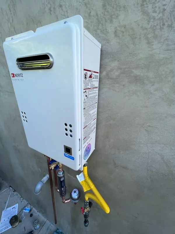 Tankless water heater installation for Red Mill homes